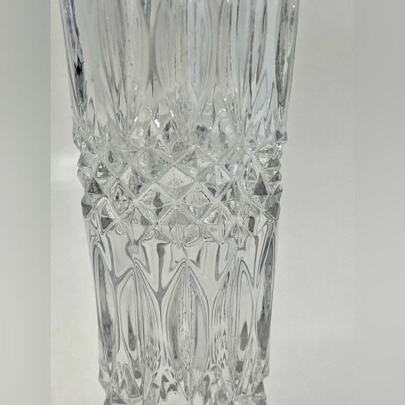 ✅ Set of 2 Vintage Lead Crystal Vases Hand Made by Leonard Made in Italy 8” High - Picture 6 of 16